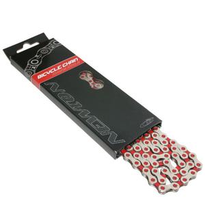 136407-canal-newton-kmc-shimano-sram-11-v-prata-vermelho-116-ligacoes