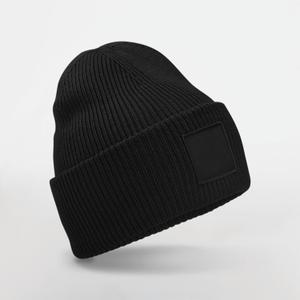 b336r-black-gorro-com-dobra-larga-e-patch-tom-sobre-tom-beechfield-preto-tu