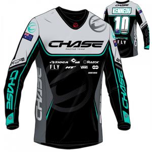 chajers381-camisola-de-manga-comprida-para-criancas-chase-team-izaac-kennedy-replica-2025-preto-cinza