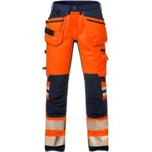 127734-271-calcas-de-trabalho-de-alta-visibilidade-classe-2-fristads-outdoor-2707-plu-laranja-de-alta-visibilidade-azul-marinho