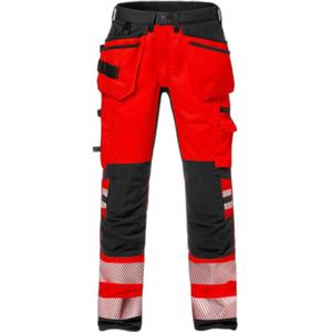 127734-396-calcas-de-trabalho-de-alta-visibilidade-classe-2-fristads-outdoor-2707-plu-vermelho-de-alta-visibilidade-preto