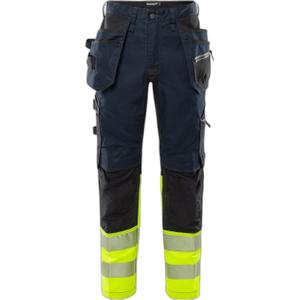 301441-172-calcas-de-trabalho-fristads-classe-1-2906-gwm-amarelo-azul-marinho-escuro