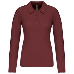 k257-wine-polo-feminino-de-mangas-longas-kariban-pique-vermelho-borgonha