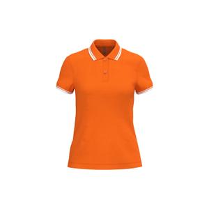 k273-orange-white-polo-com-riscas-contrastantes-mulher-kariban-laranja-branco