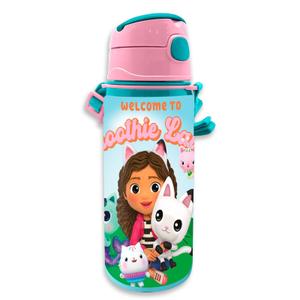 8435507876629-garrafa-de-aluminio-para-rapariga-kids-licensing-gabbys-dollhouse-turquesa-600-ml