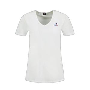 2510064-t-shirt-com-decote-em-v-para-mulher-le-coq-sportif-essentiel-n-1-novo-branco-optico