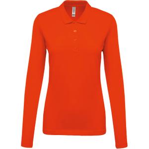 k257-orange-polo-de-manga-comprida-feminina-kariban-laranja