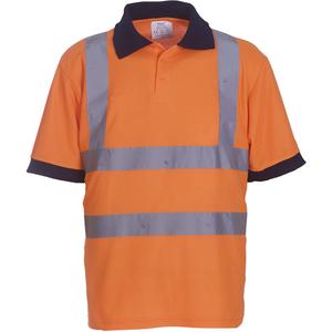 yhvj210-hivisorange-polo-de-manga-curta-yoko-bande-reflechissantes-laranja